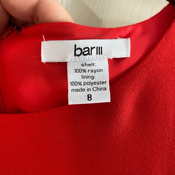 Bar III Red-Bright Orange Dress Size 8 - Picture 2 of 8